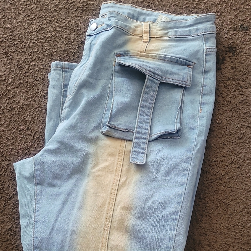 SHEIN Curve Light Blue Denim